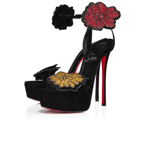 Shoes - Button Flower Strass Loubi Queen Alta - Christian Louboutin