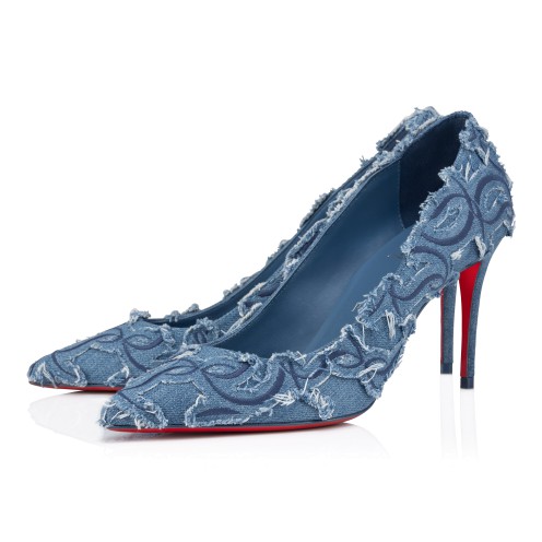 Shoes - Kate Toile Denim Brode - Christian Louboutin