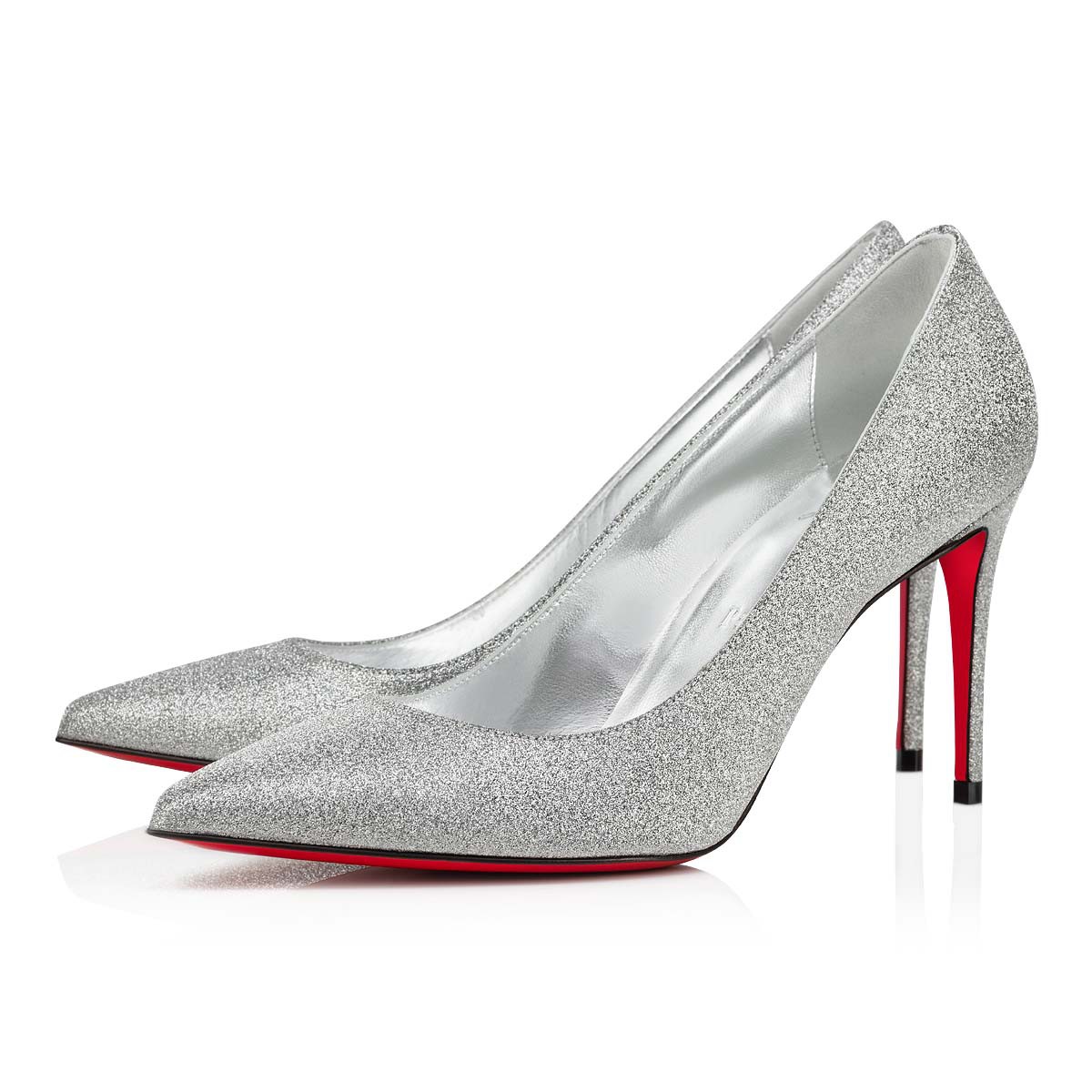 Kate 85 Silver Calf Women Shoes Christian Louboutin