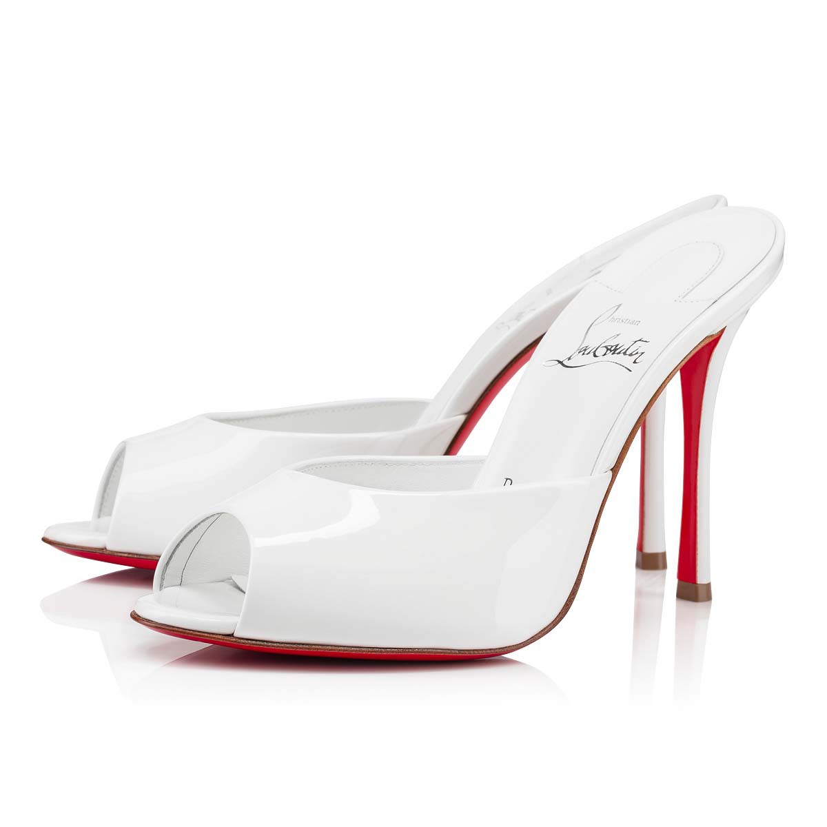White peep toe heels store