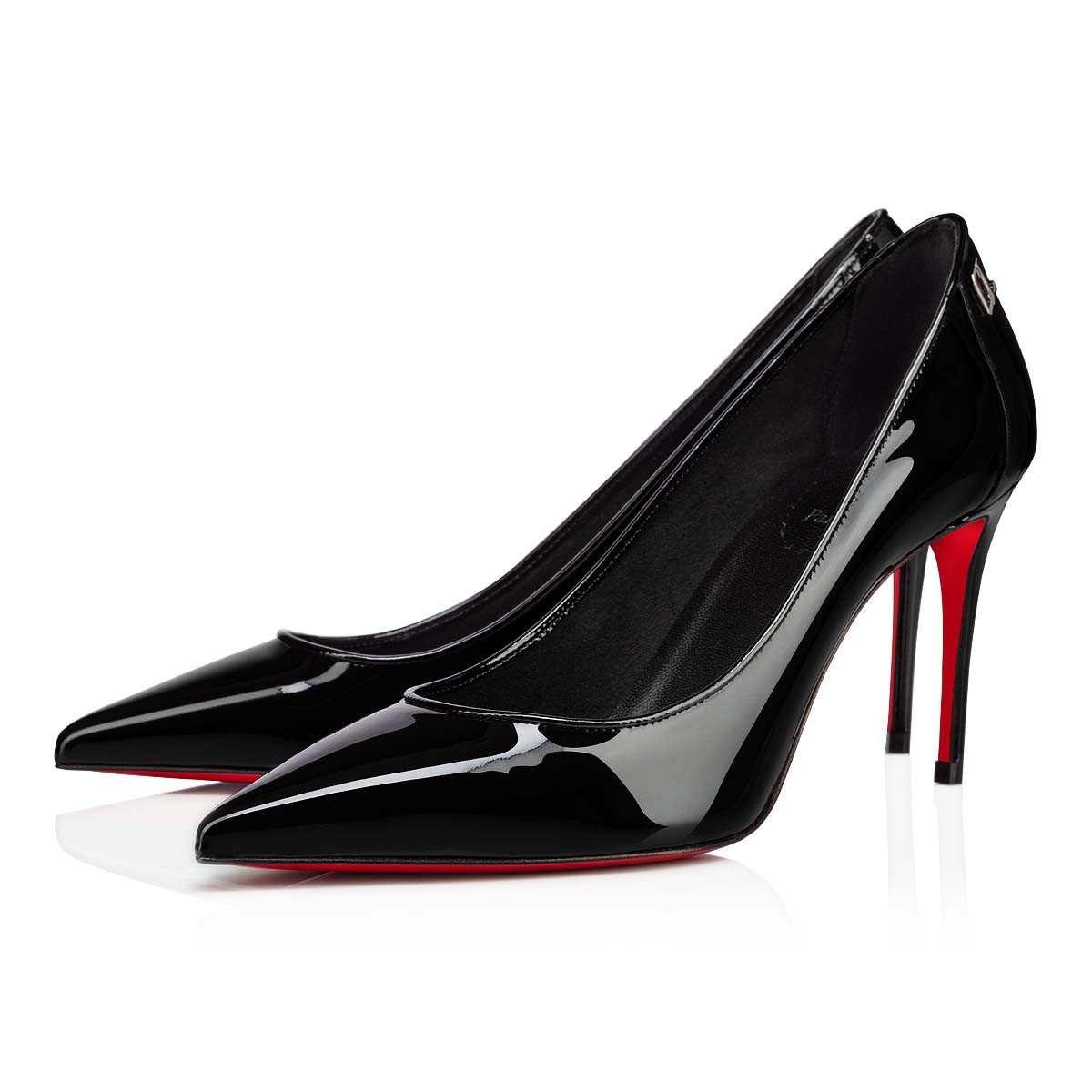 Sporty Kate 85 Black Leather Women Shoes Christian Louboutin