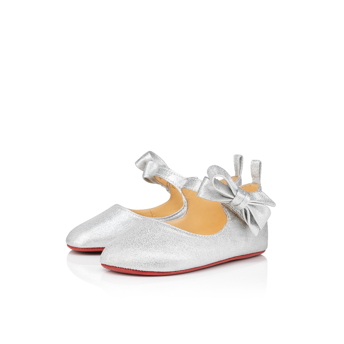 Lou Babe Silver Lurex Unisex Kid Shoes Christian Louboutin