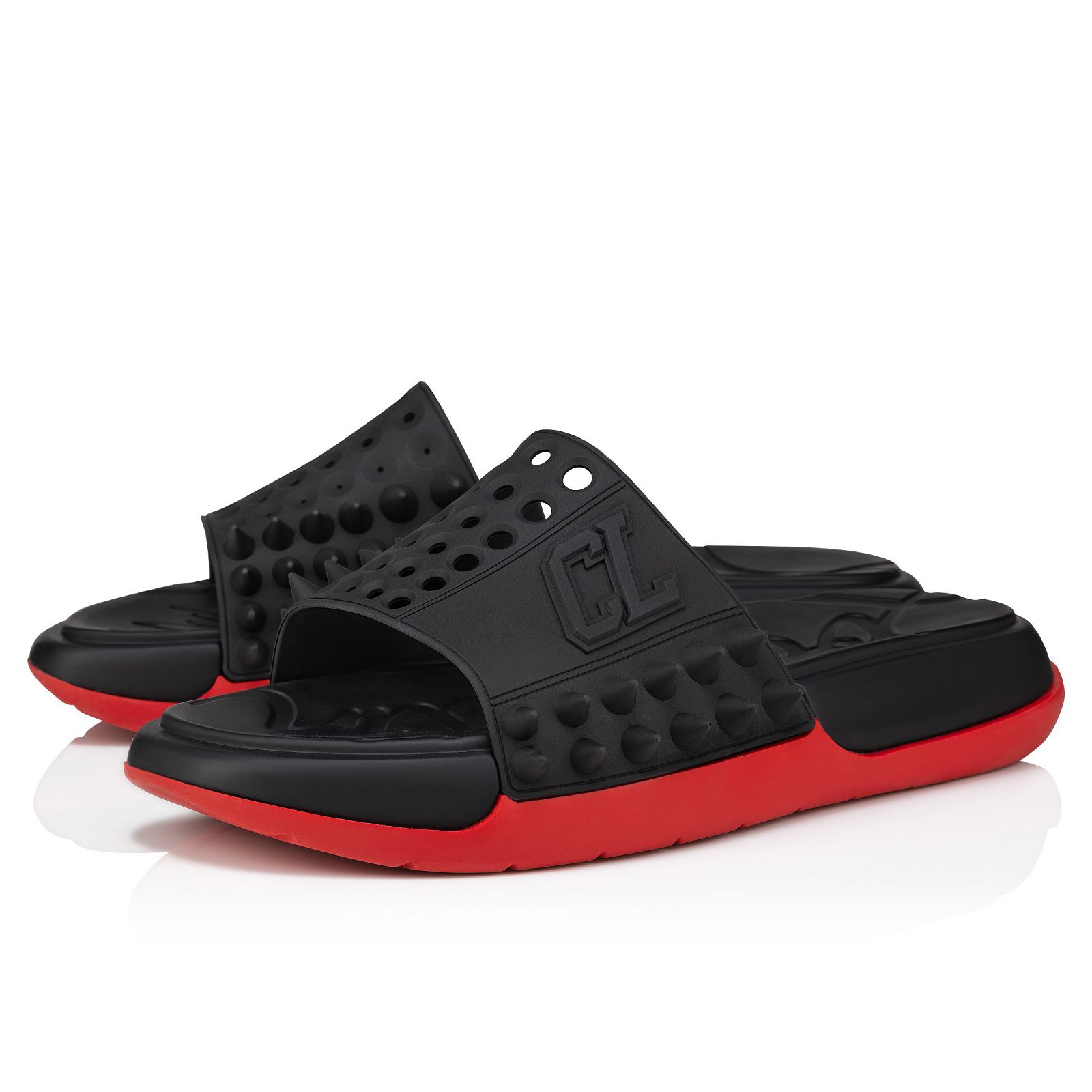 Take It Easy Black Rubber Men Shoes Christian Louboutin