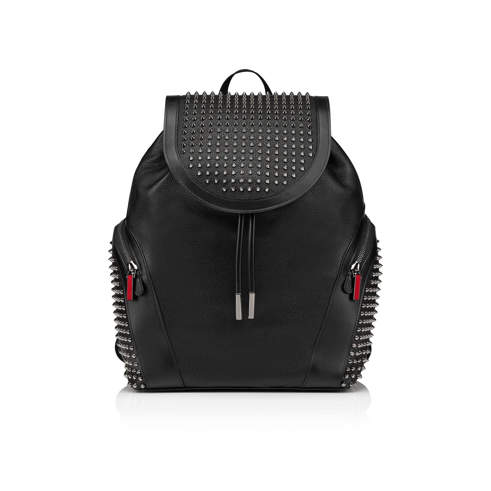 Funky Black Calf leather and spikes - Handbags - Christian
