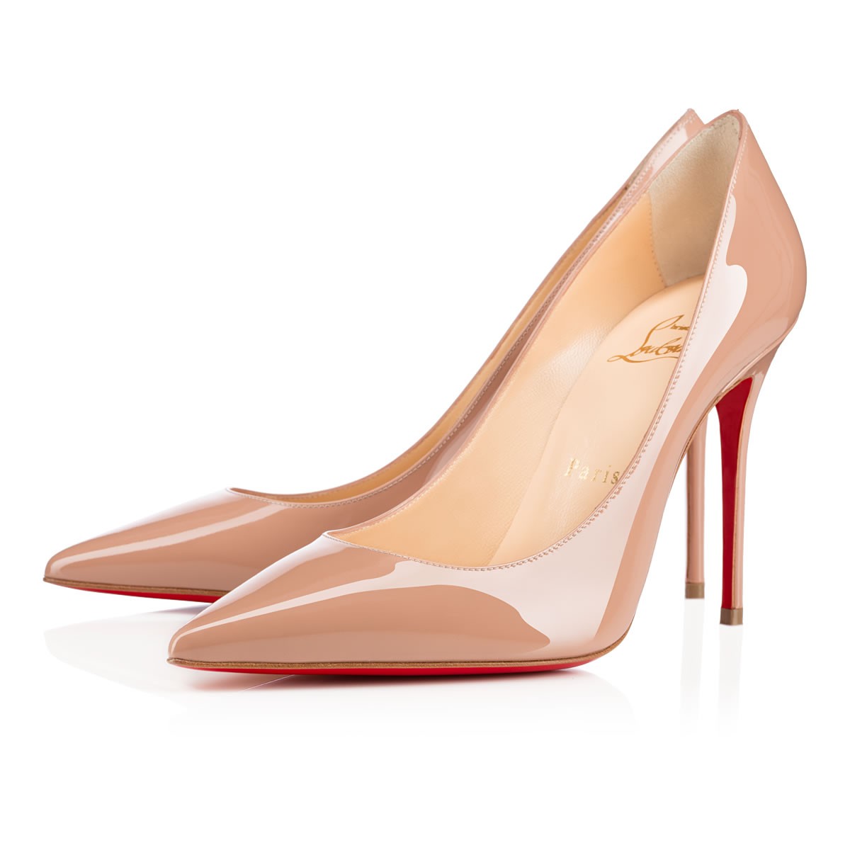 Kate 100 Nude 6248 Patent - Women Shoes - Christian Louboutin