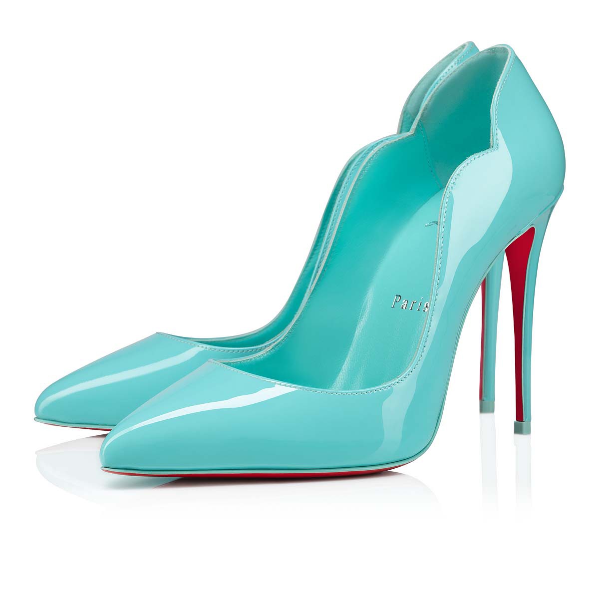Hot Chick 100 Blue Patent - Women Shoes - Louboutin
