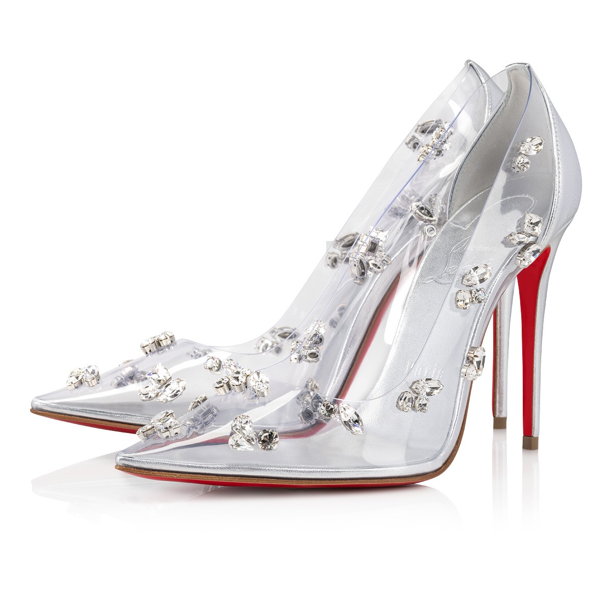 Christian louboutin clearance clear pumps