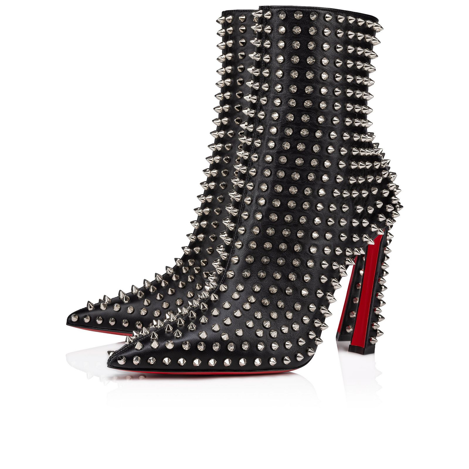 Condora Booty Spikes 100 Black Lambskin Women Shoes Christian Louboutin