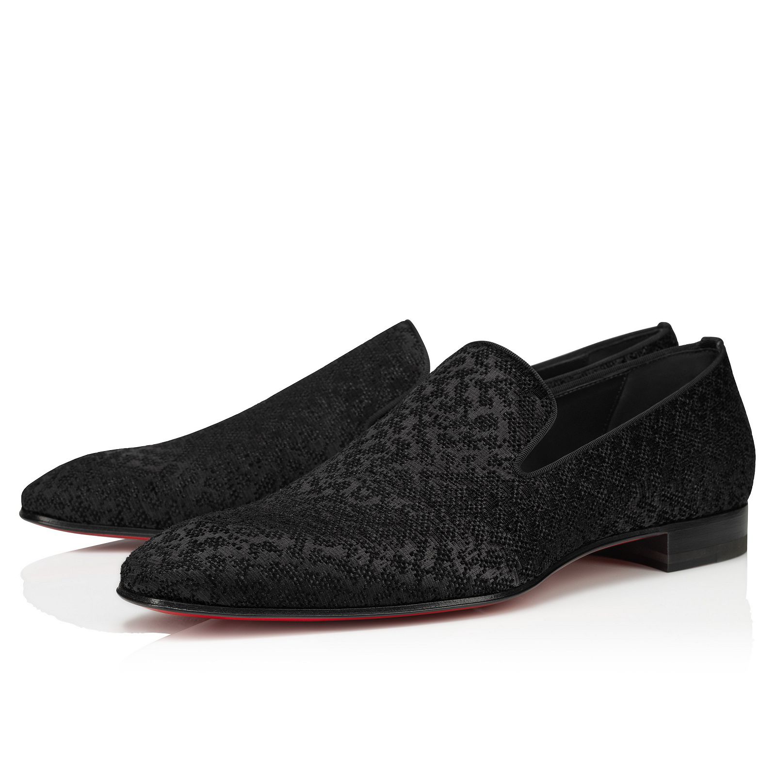 Dandelion Black Cotton Men Shoes Christian Louboutin