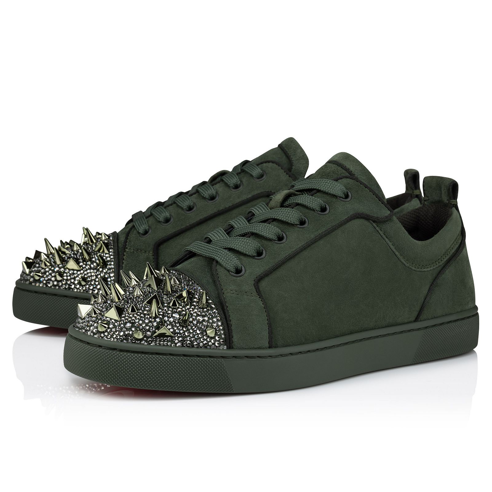 Louis Junior P Pik Pik Strass Tennessee Veau velours Men Shoes Christian Louboutin