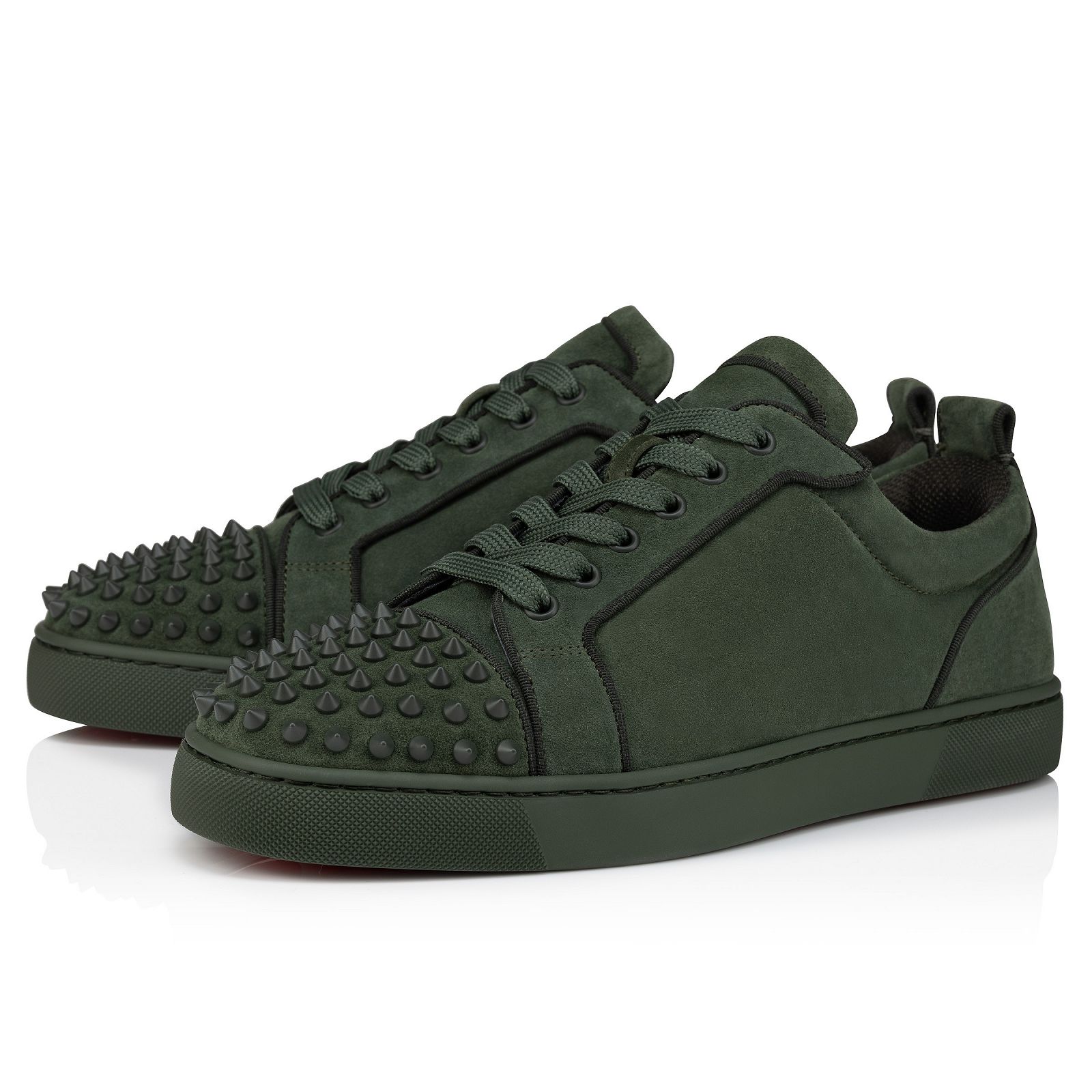 Louis Junior Spikes Tennessee Veau velours Men Shoes Christian Louboutin