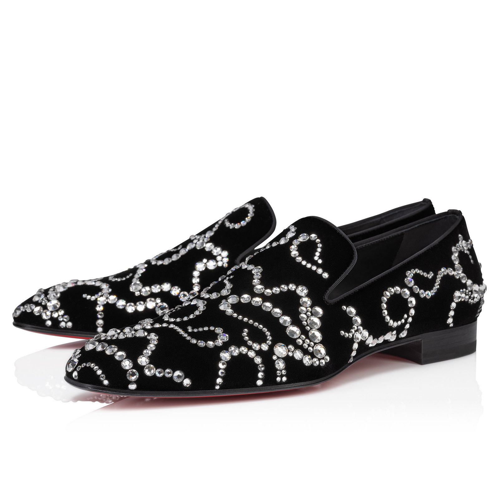 Octodandelion Strass Black Velvet Men Shoes Christian Louboutin