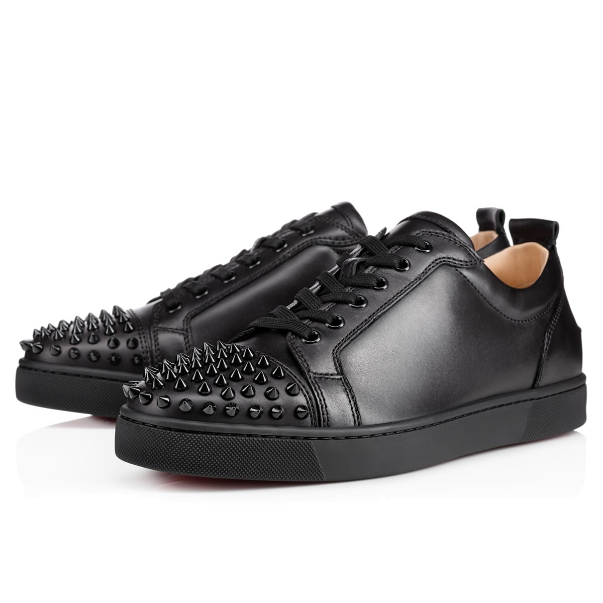 Christian Louboutin Men's Louis Spikes Flat High-Top Sneakers Studded ...