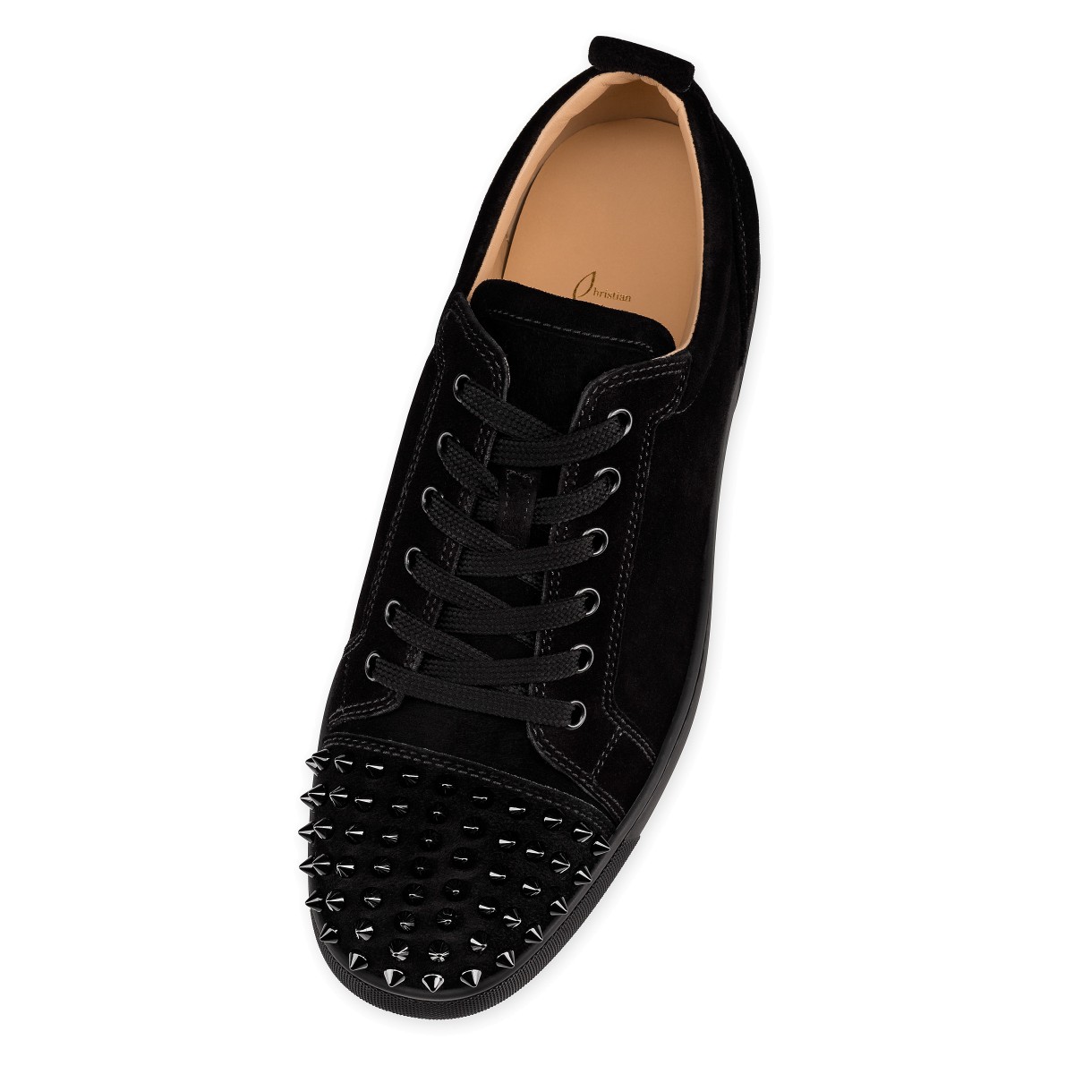 Louis junior spikes flat veau velours shop