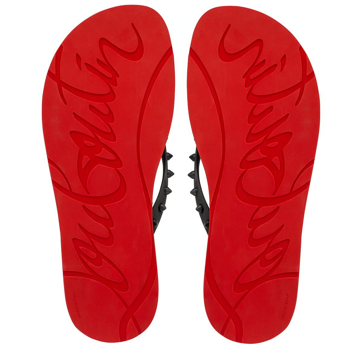 Christian Louboutin Loubi flip flops for Men - Red in KSA