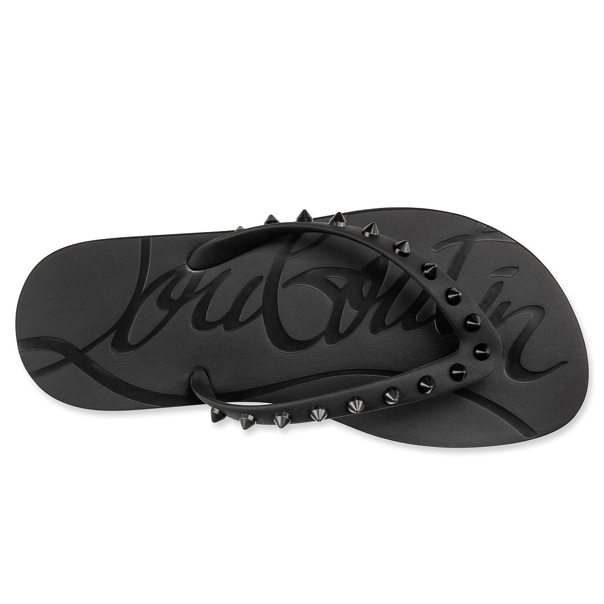 Loubi Flip woman Black Rubber - Women Shoes - Christian Louboutin