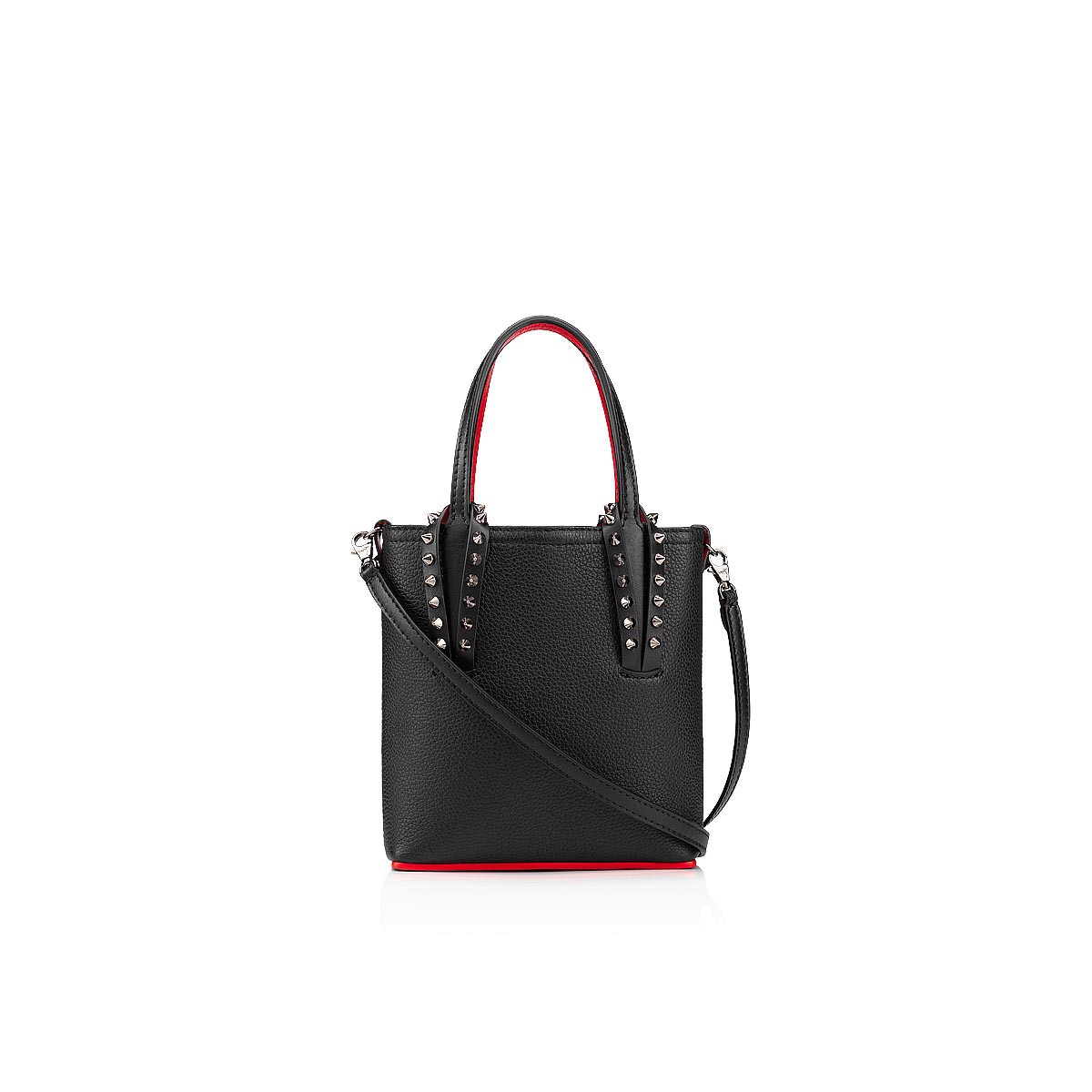 Cabata N S mini Black Calf Handbags Christian Louboutin