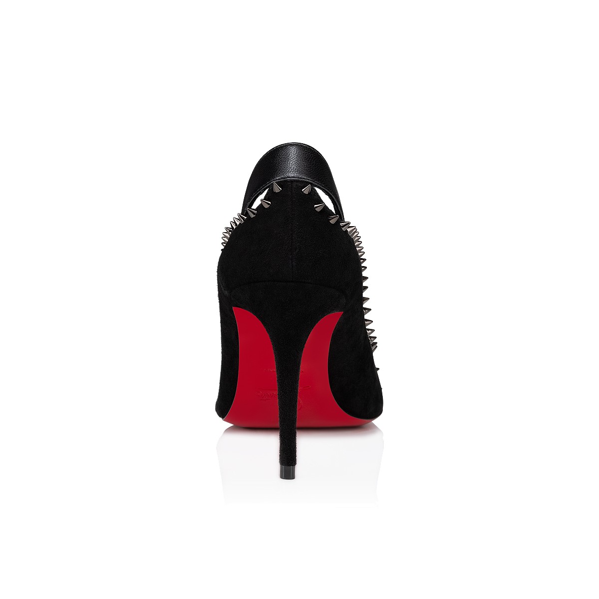 Duvette Spikes 85 Black Veau velours - Women Shoes - Christian 