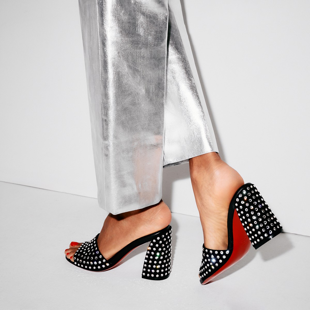 Jane Mule Strass Boum 85 Black Calf leather Women Shoes