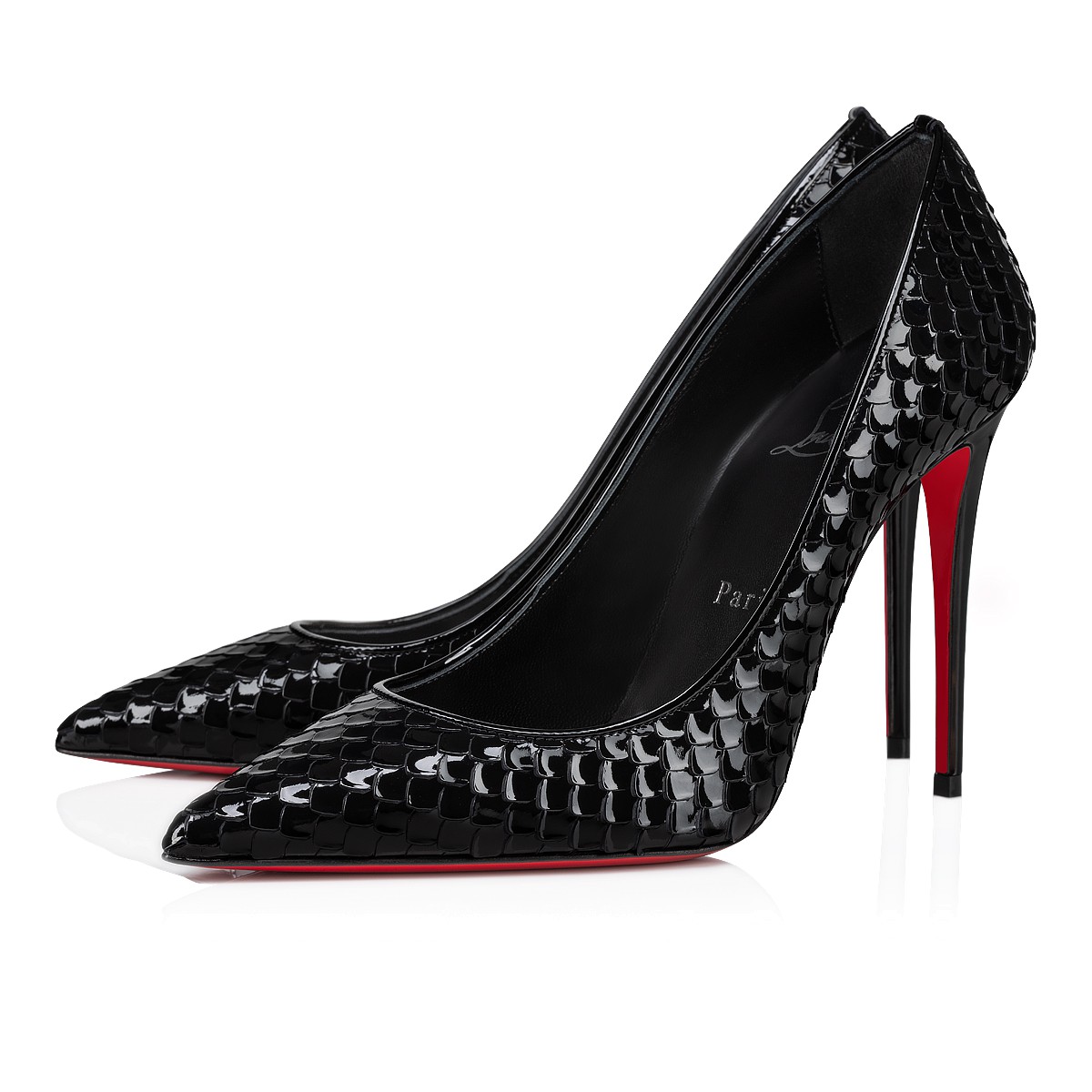 Kate 100 Black Patent calf leather - 鞋履 - Christian Louboutin