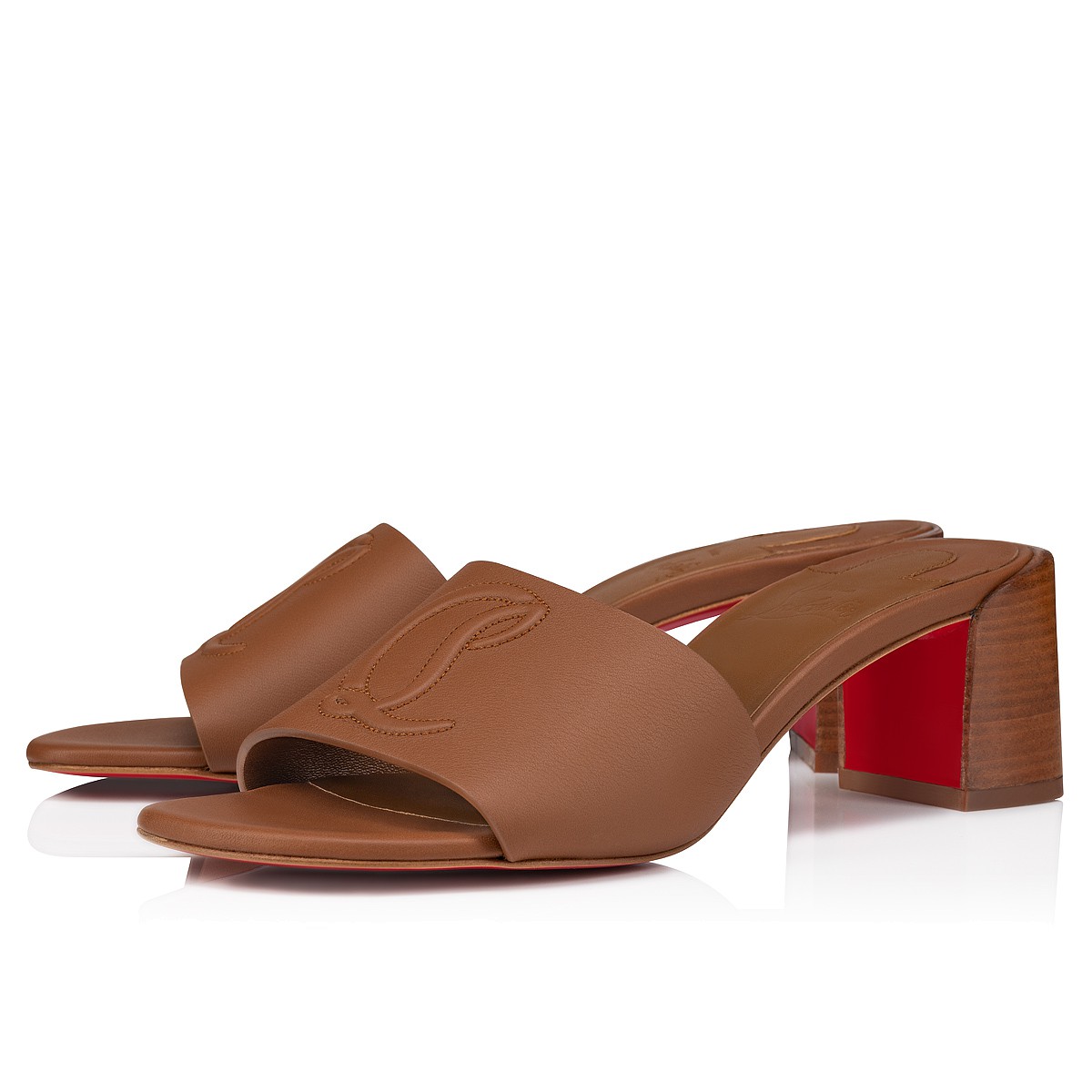 So CL Mule 55 Brown Calf leather Women Shoes Christian Louboutin