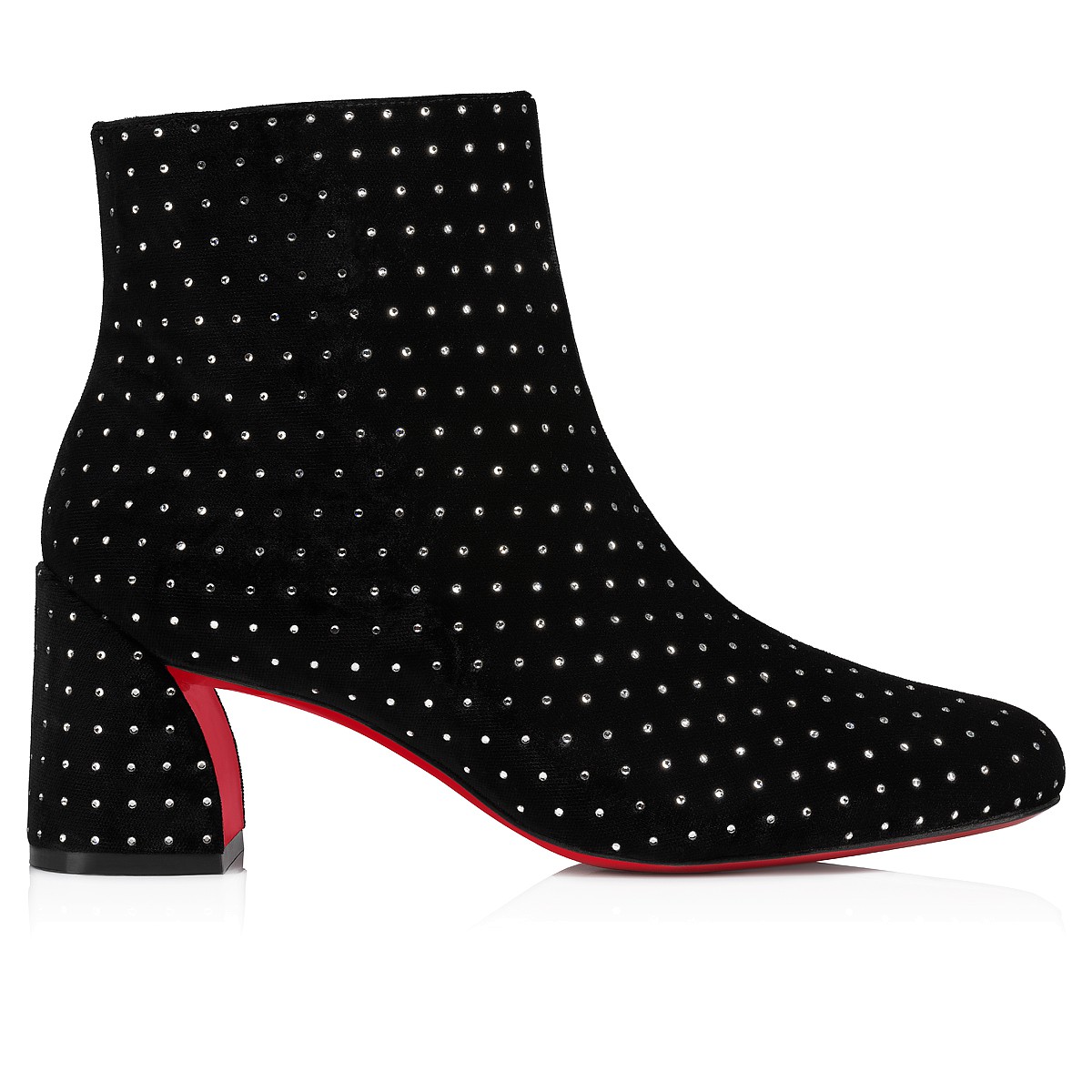 Turela Plum Strass 55 Black Velvet Women Shoes Christian Louboutin