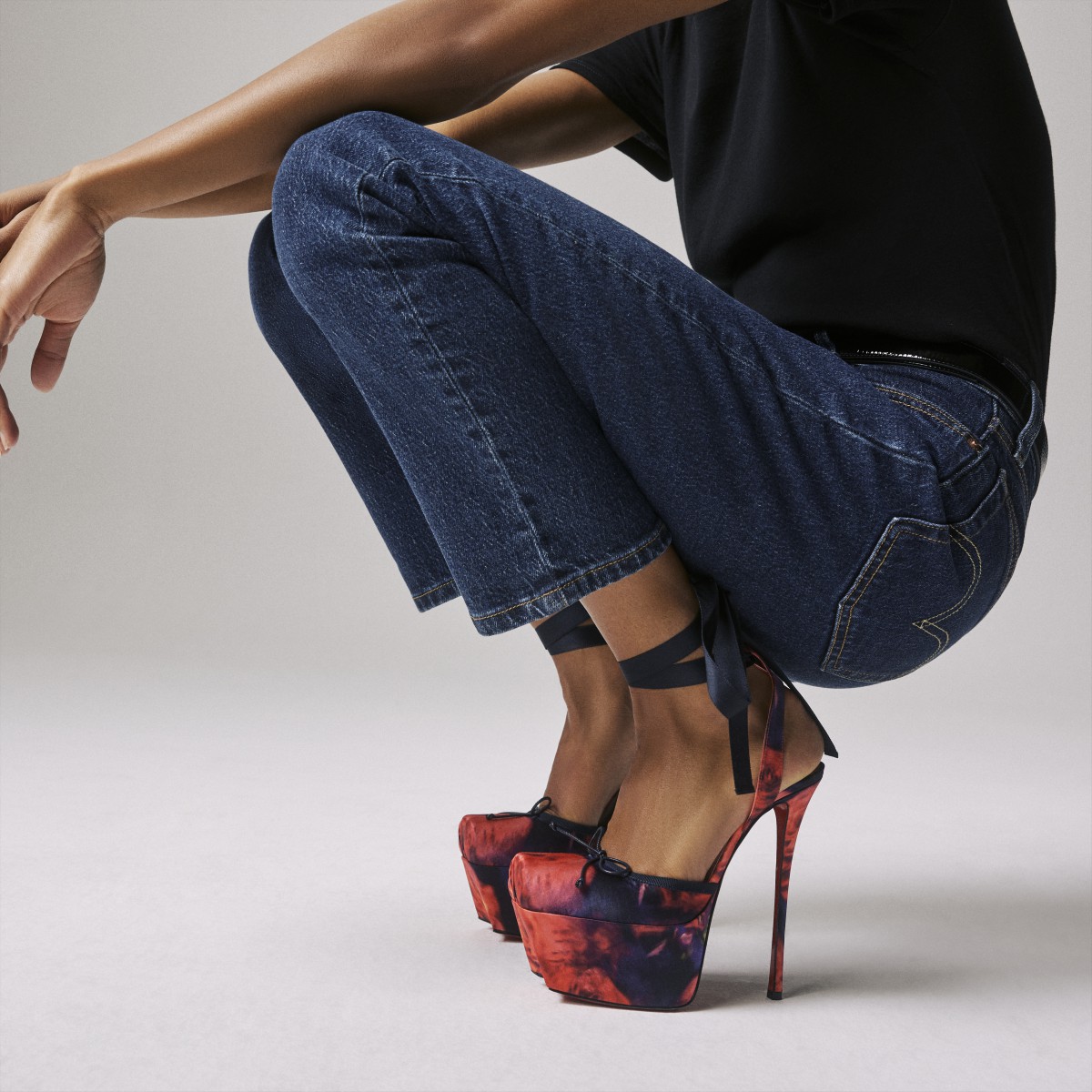 Christian louboutin lace up shop