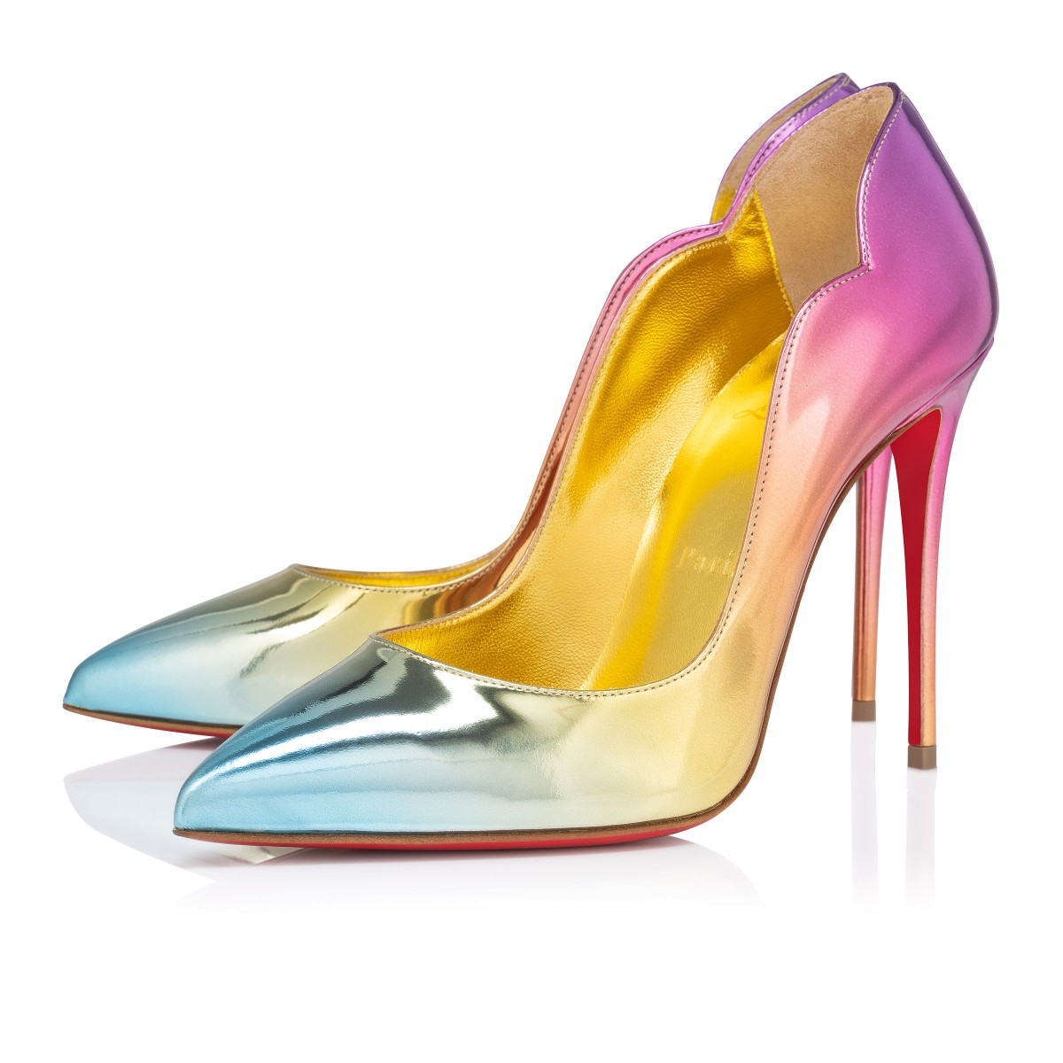 Hot Chick 100 Multicolor Boreal specchio leather Women Shoes Christian Louboutin