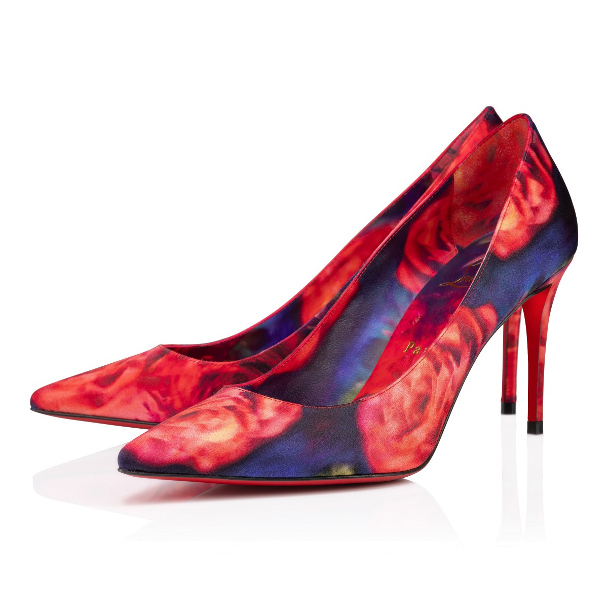 Rose print shoes sales