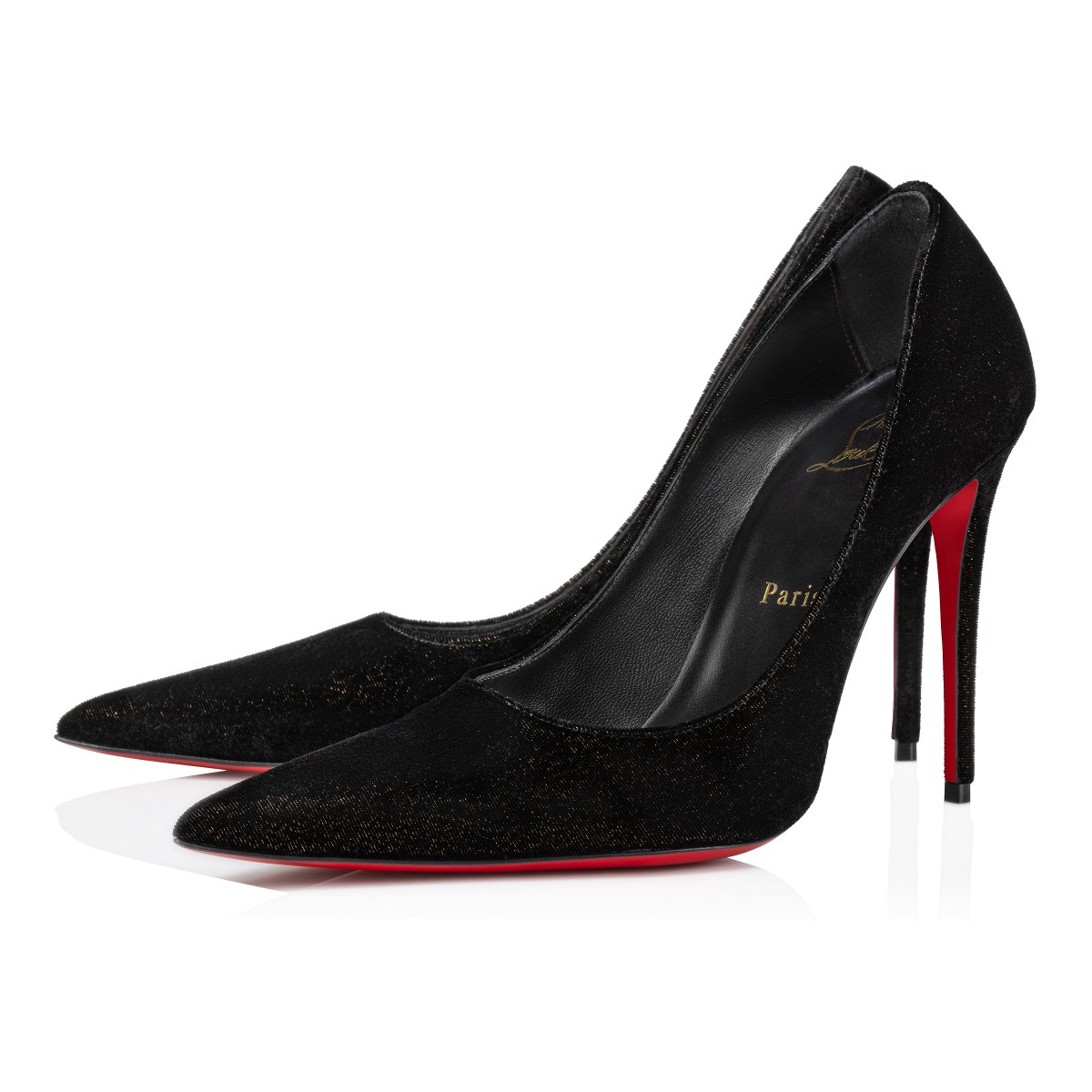 Kate Max 100 Black Velvet d Or Women Shoes Christian Louboutin