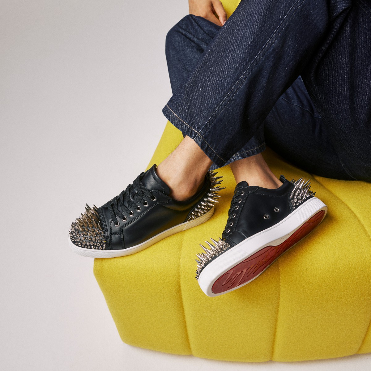 Seavaste Estepic 2 Black Calf leather Men Shoes Christian Louboutin