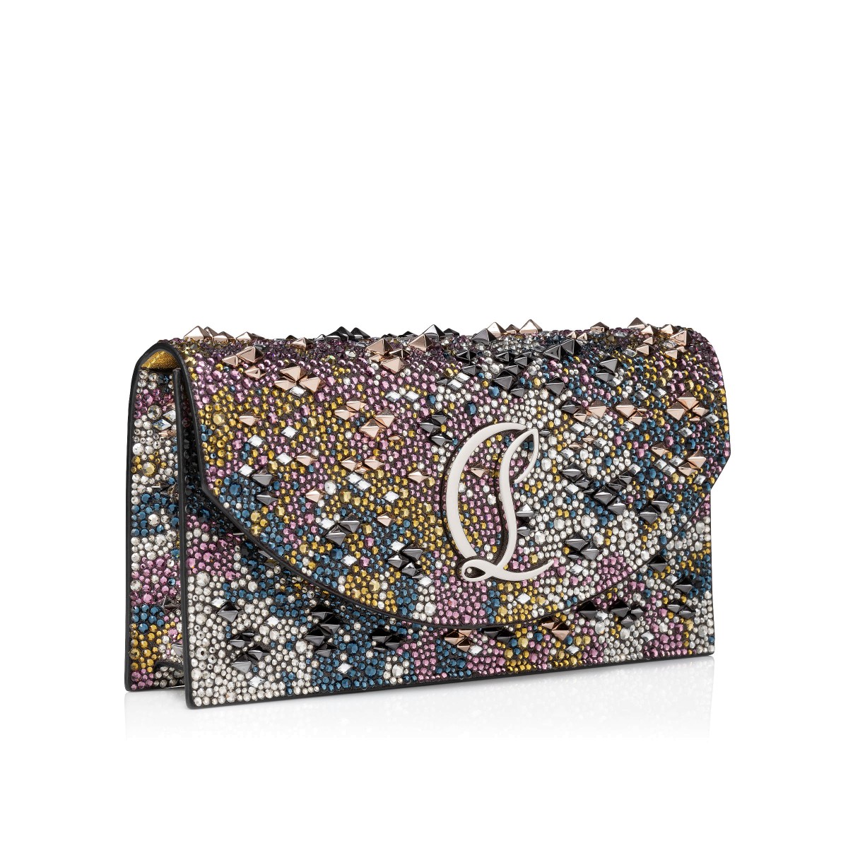 Loubi54 Multicolor Metallic suede and Eternity strass Handbags Christian Louboutin