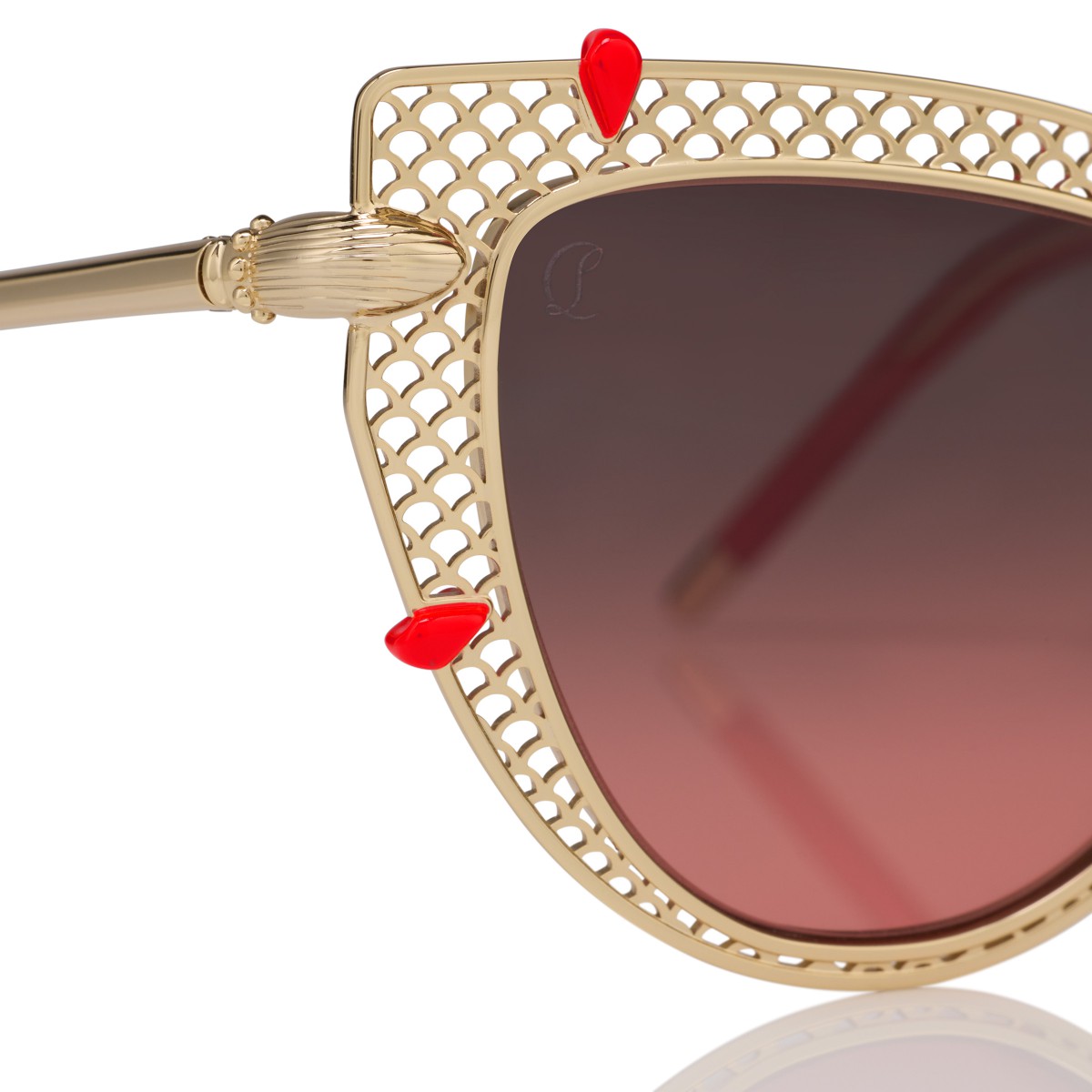 Miss Z LB0002 Gold Metal Eyewear Christian Louboutin