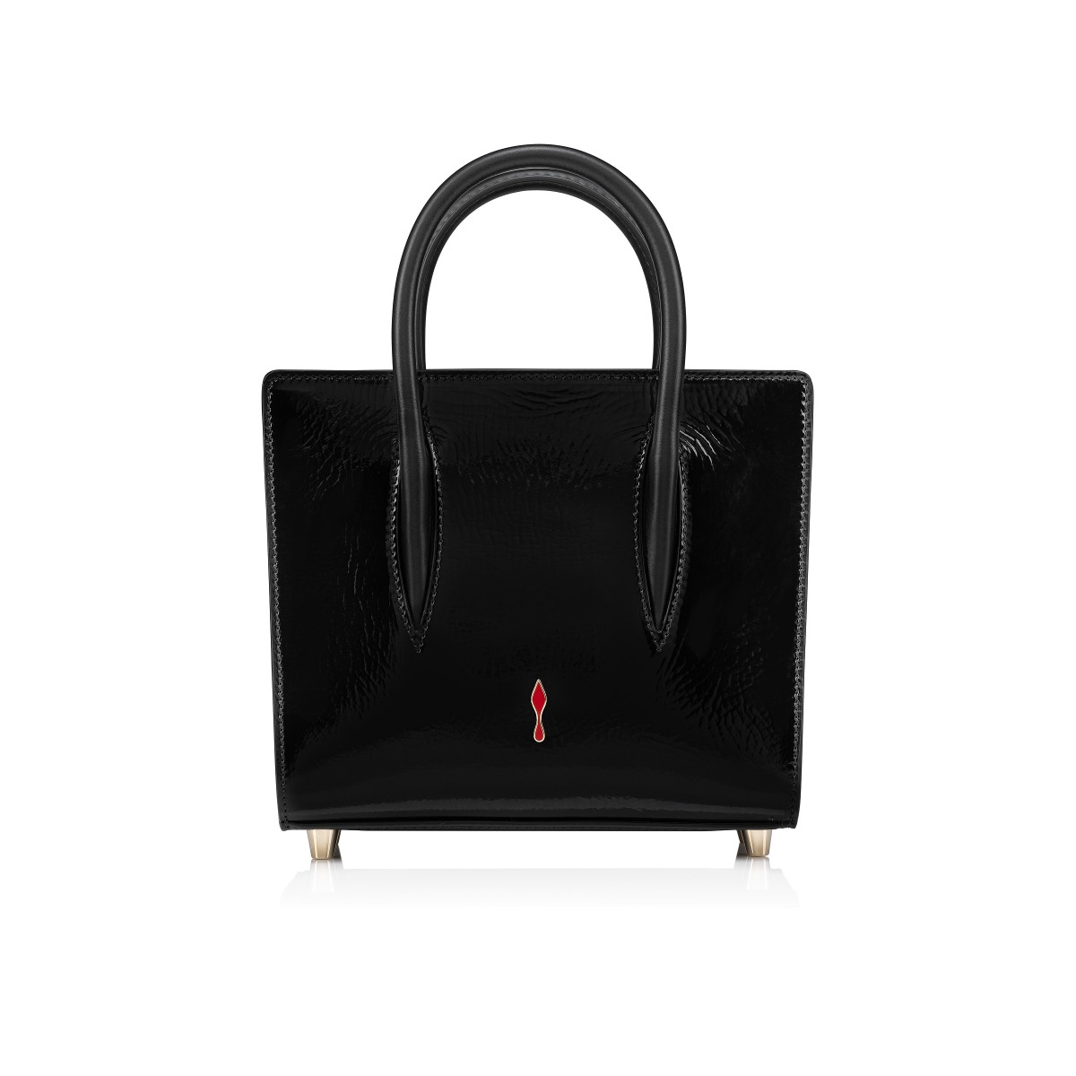 Paloma Mini Black Vog patent leather and spikes La Belle - Handbags -  Christian Louboutin