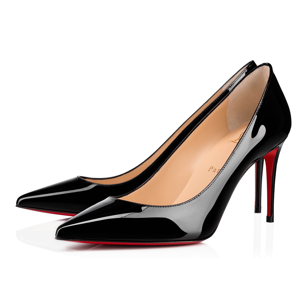 Kate 85 Black Patent calf leather - Women Shoes - Christian Louboutin