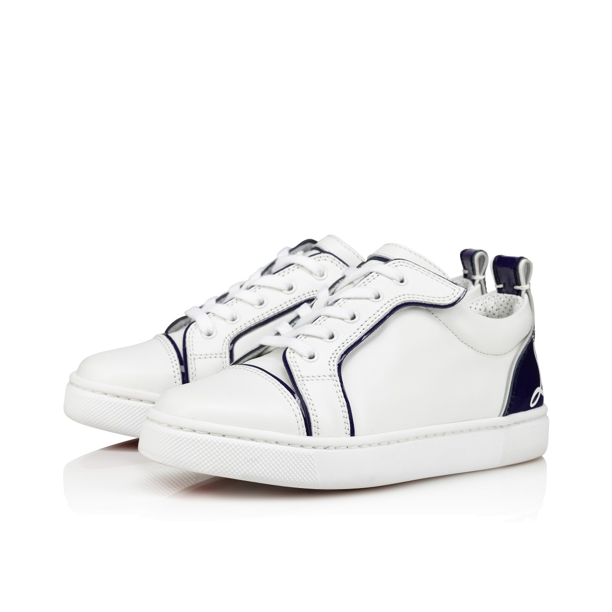 Funnyto White Calf leather Unisex Kid Shoes Christian Louboutin