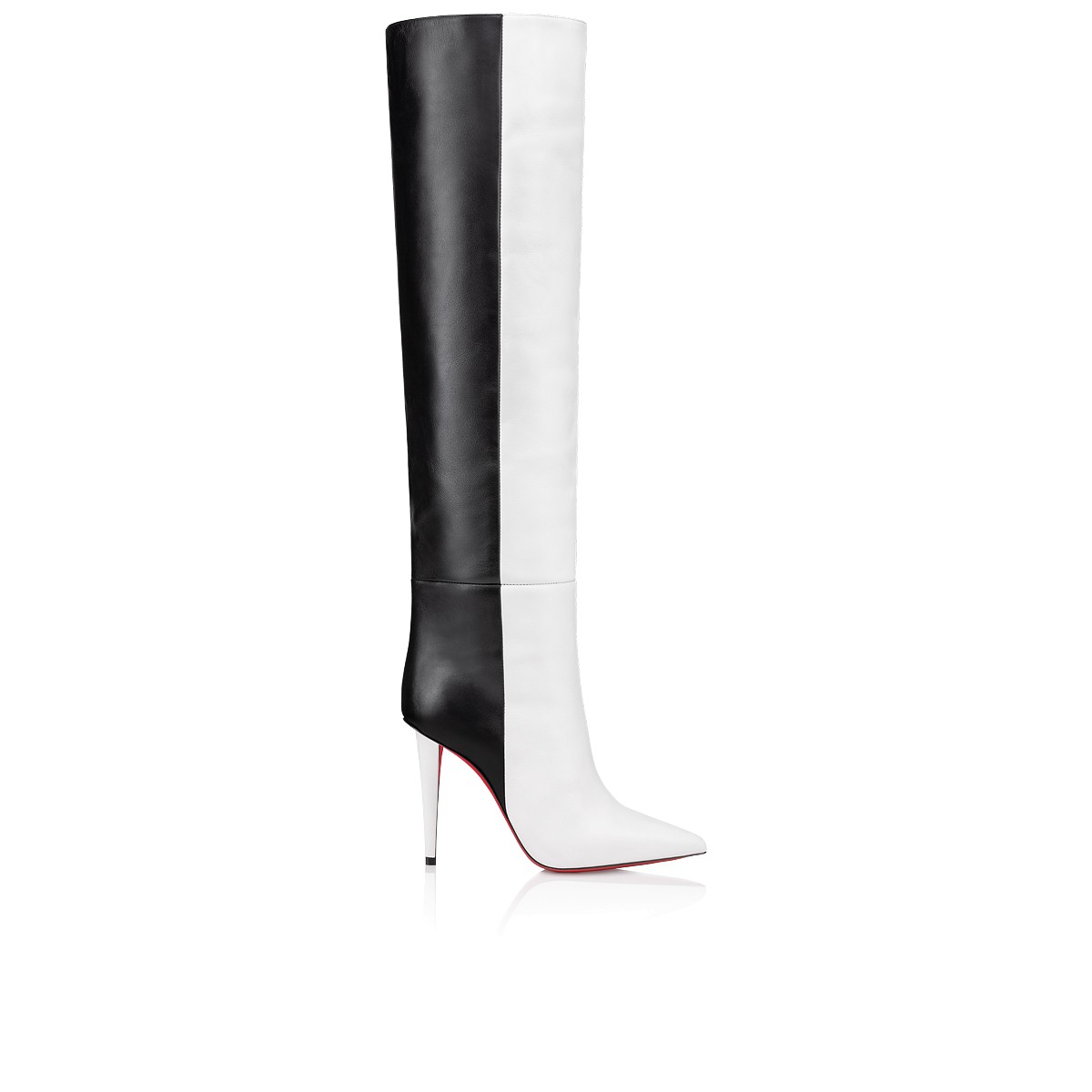 White 2024 louboutin boots