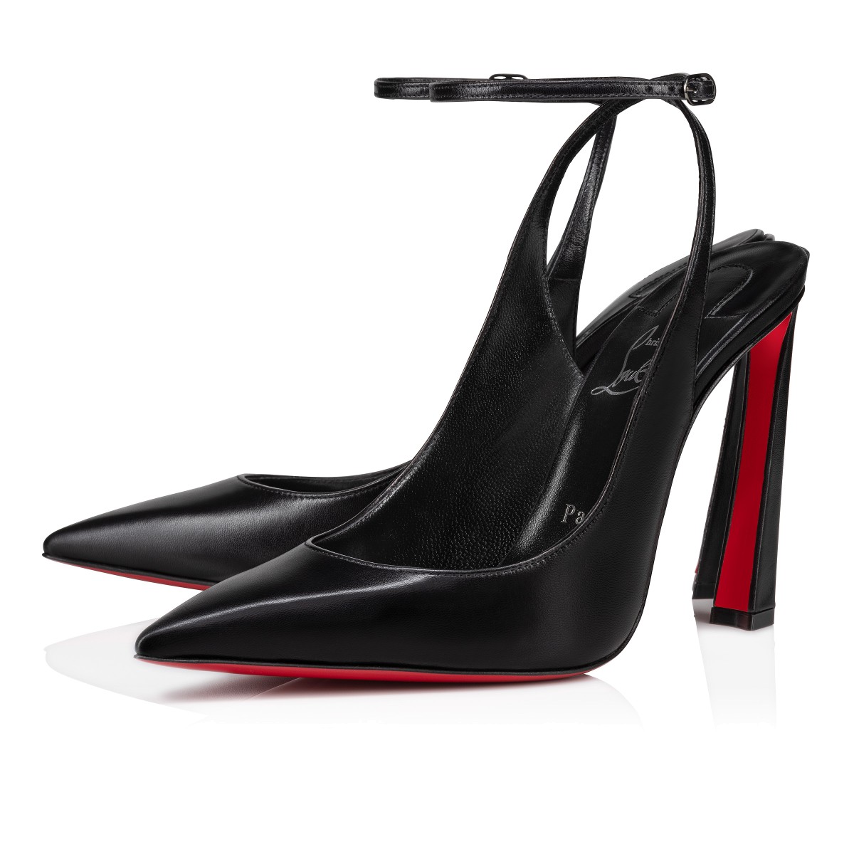 Condora Strap 100 Black Kid leather Women Shoes Christian Louboutin
