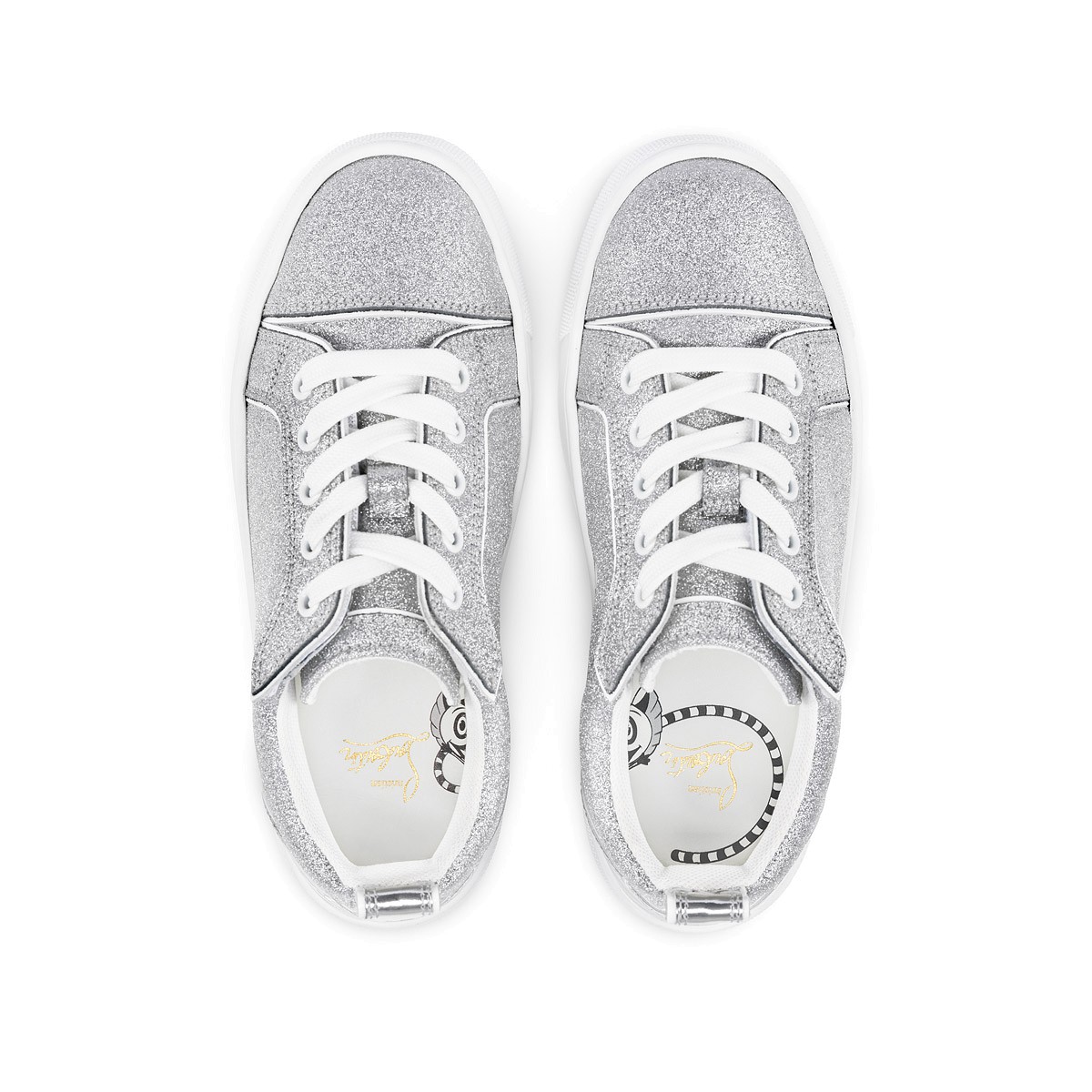 Funnyto Silver Calf leather Unisex Kid Shoes Christian Louboutin