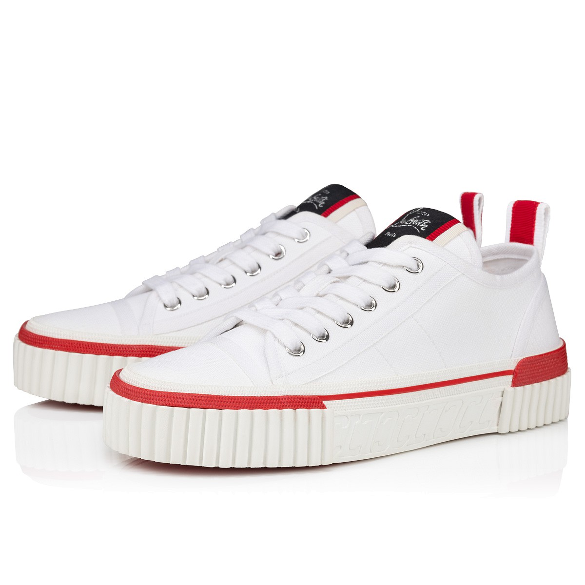 Pedro Junior woman White Fabric - Women Shoes - Christian Louboutin