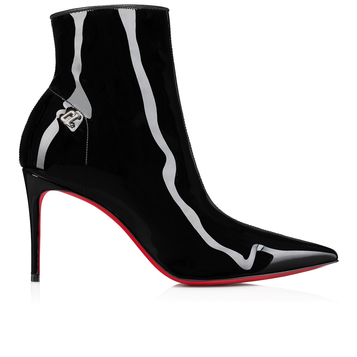 Sporty Kate Booty 85 Black Soft patent calf leather - Women Shoes -  Christian Louboutin