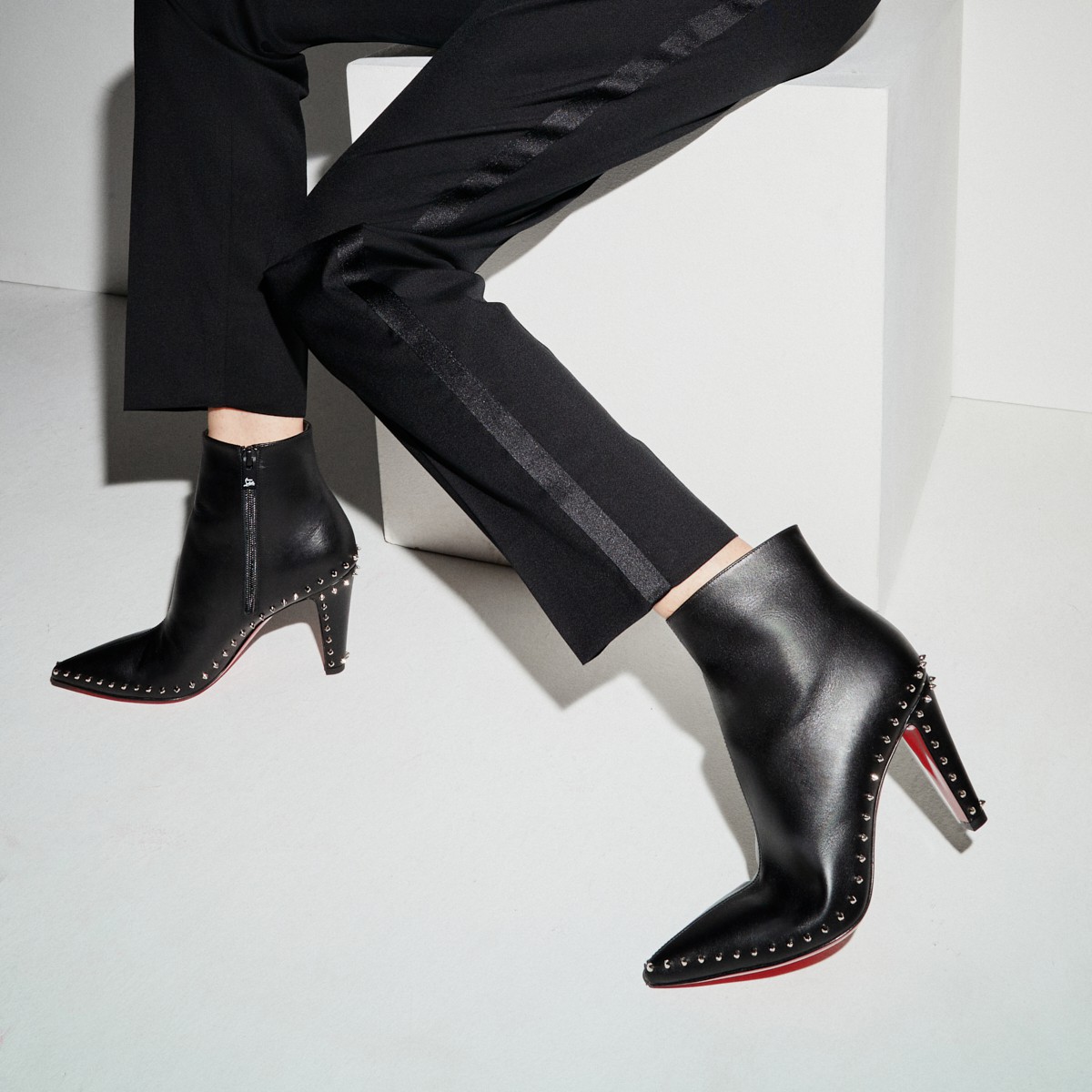 Vidura Booty 85 Black Calf leather Women Shoes Christian Louboutin