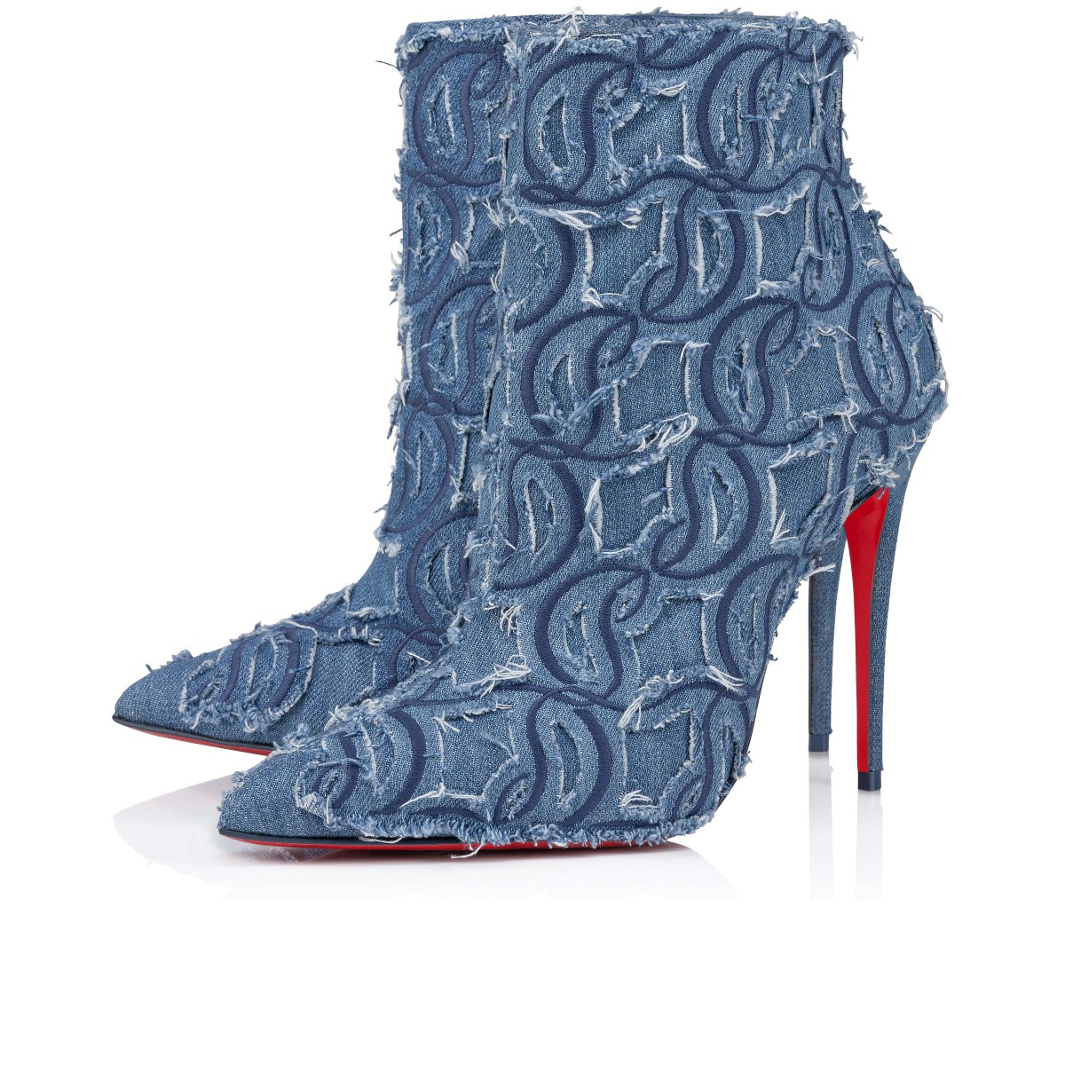 Shoes - So Kate Booty Toile Denim Brode - Christian Louboutin