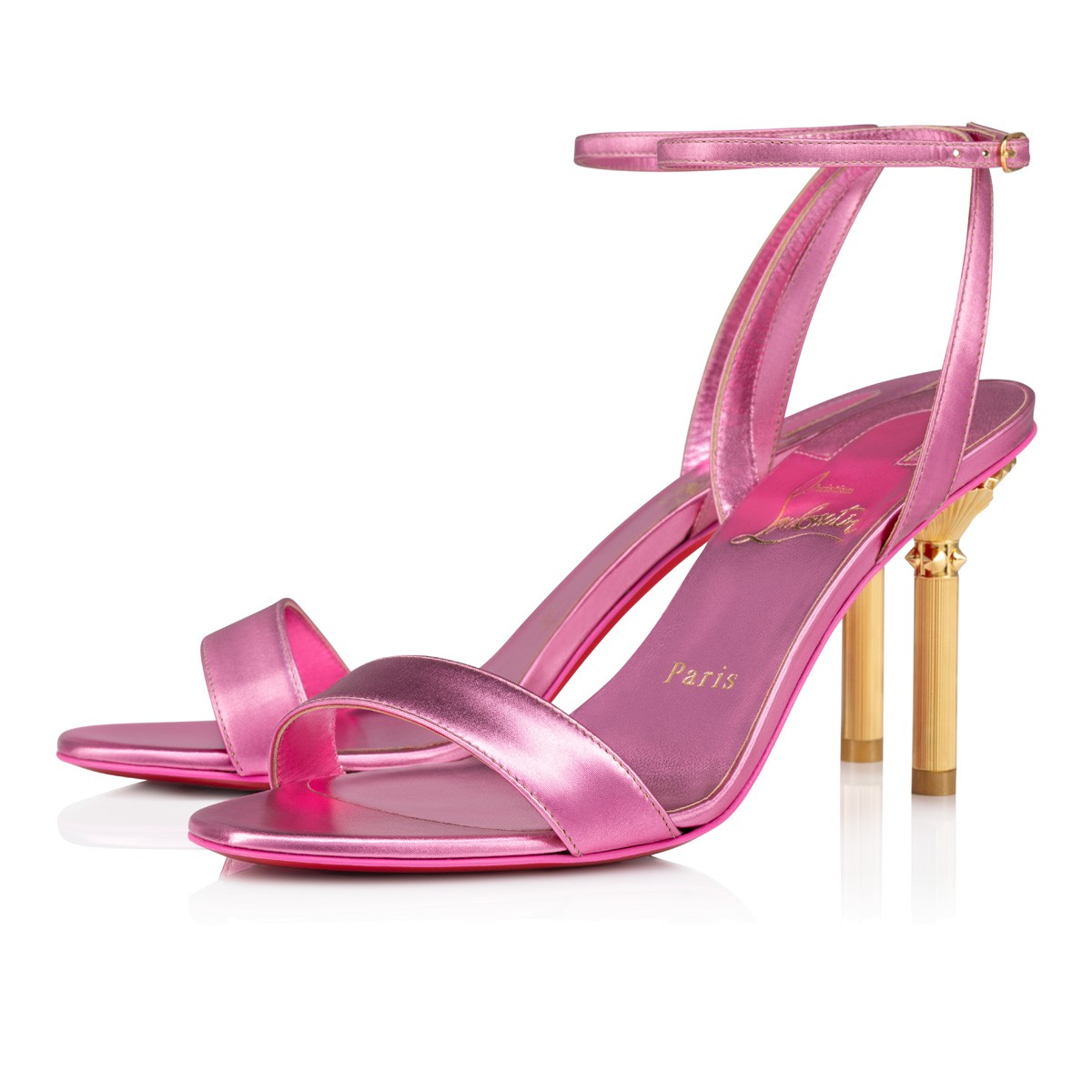 Mascasandal 85 Pink Leather - Women Shoes - Christian Louboutin
