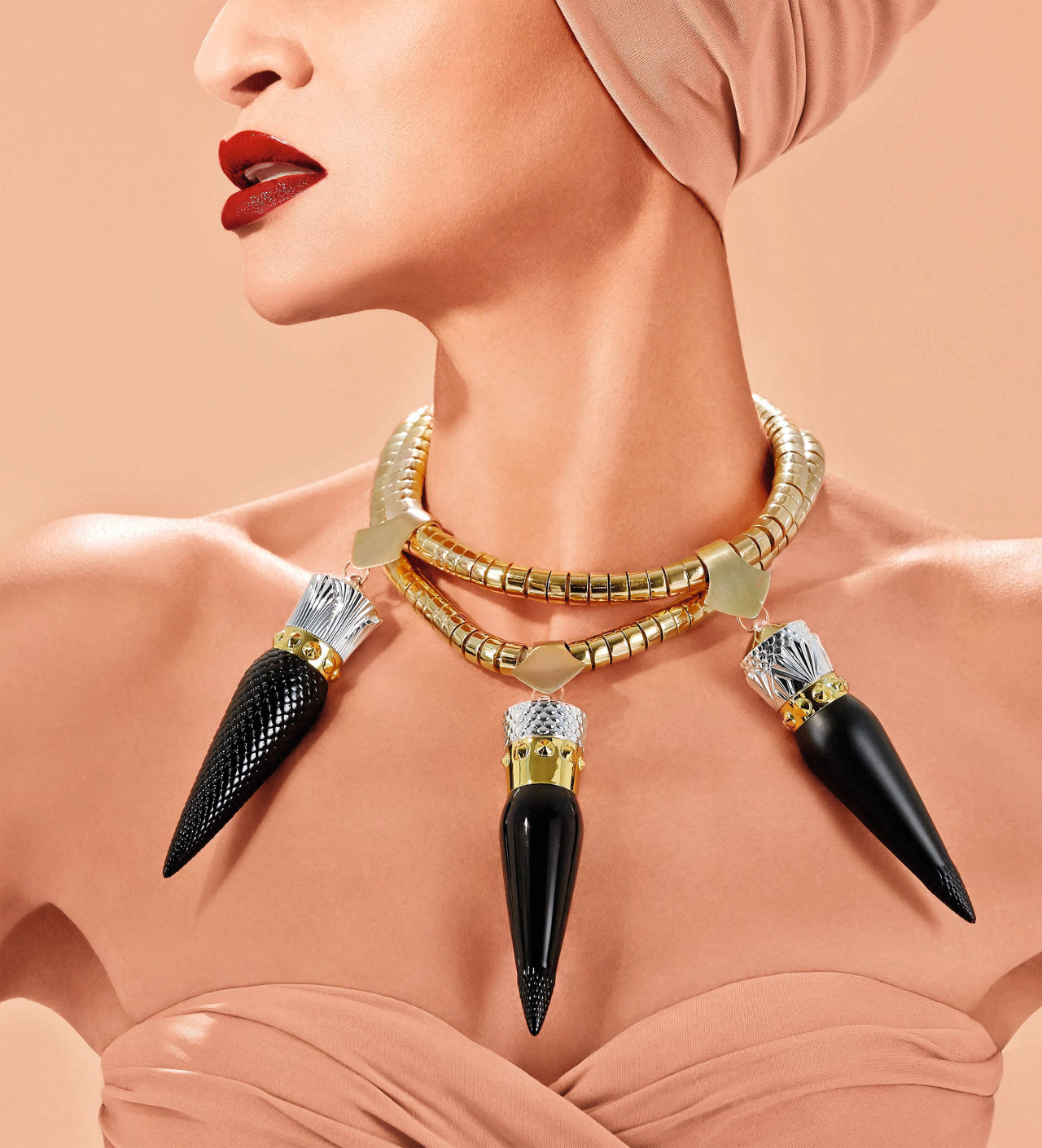 christian louboutin lipstick necklace